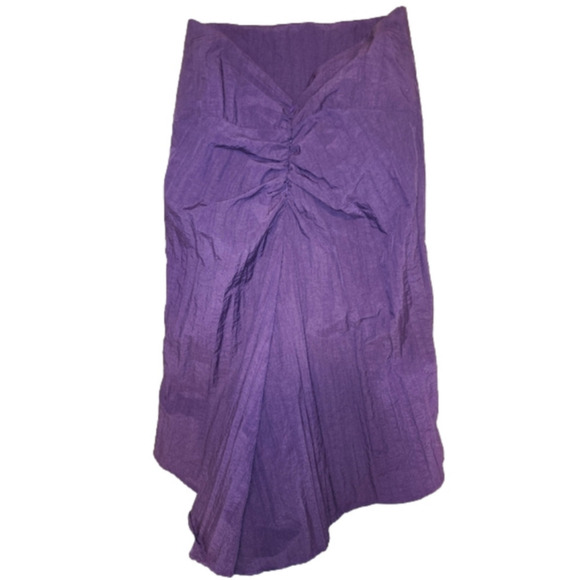 Beautiful purple  crinkle skirt with a BUSTLE!! - Picture 4 of 8